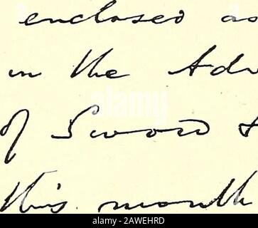 Autobiographie de Charles HSpurgeon compilée à partir de son journal, de lettres et de dossiers par sa femme et son secrétaire privé . ^. ^ A-.-X-,—^-^ ci^--f-j^^^^,je^.yy A-^r-jrZ. CL,*&lt;.^Z^^a^ /^ Banque D'Images