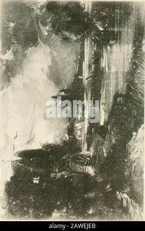 La vie et les lettres de John Constable, RA . par une observation proche de nature, il découvre les qualités existantes dans elle qui ont été dépeignées avant, et ainsi forme un style qui est original.Les résultats de l'un mode, comme ils le répètent que le theeye est déjà familier, sont bientôt reconnus et estimés, alors que les progrès de l'artiste dans un nouveau chemin doivent nécessairement être lents, car peu sont en mesure de juger de celui qui dévie de l'usualicours, ou sont qualifiés pour apprécier les études originales. En 1814, lorsqu'une collection de photos de Wilson, Hogarth et Gainsborough était exhib Banque D'Images