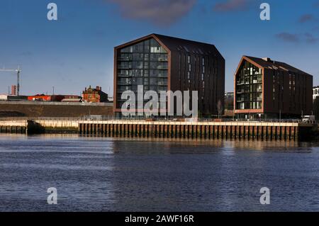 Des fumoirs apartments, un développement résidentiel sur le site de l'ancien dock de Smith dans la région de North Shields, North East England, UK Banque D'Images