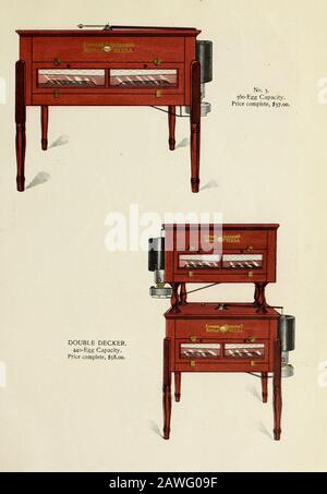 Septième cataloge annuelle de Cyphers Incubator Company : fabricants des Cyphers non-humidité, auto-ventilation et auto-régulation incubateurs, les Cyphers améliorés couvers et une gamme complète d'appareils de volaille, également les concessionnaires de fournitures de volaille . 2.220-Capacité Des Œufs.Prix Complet, 29.00 $.. Banque D'Images