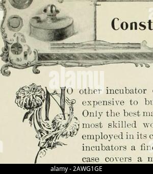 Septième cataloge annuelle de Cyphers Incubator Company : fabricants des Cyphers non-humidité, auto-ventilation et auto-régulation incubateurs, les Cyphers améliorés couvers et une gamme complète d'appareils de volaille, également les concessionnaires de fournitures de volaille . ., {. S. A., 1er janvier 1903. 16. 1 r Construction des incubateurs de cyphers Banque D'Images