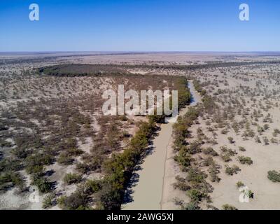 Les plaines inondables de la Darling River près de Tilpa Western outback Nouvelle-Galles du Sud Australie Banque D'Images