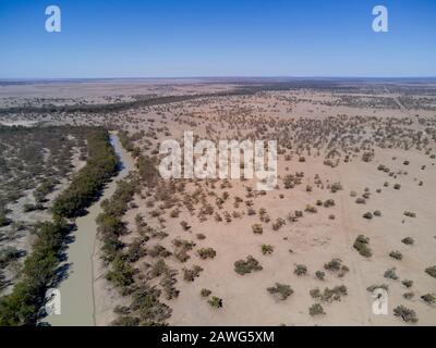 Les plaines inondables de la Darling River près de Tilpa Western outback Nouvelle-Galles du Sud Australie Banque D'Images