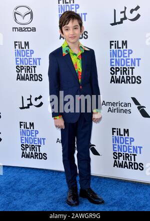 Santa Monica, États-Unis. 8 février 2020. Santa MONICA, CA: 08, 2020: Azhy Robertson aux Prix de l'Esprit indépendant du film 2020. Crédit Photo : Paul Smith/Alay Live News Banque D'Images