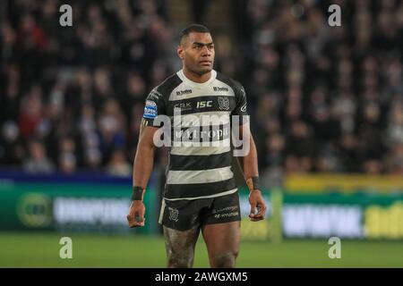 7 février 2020, KC Stadium, Hull, Angleterre; Betfred Super League, Hull FC / Hull Kingston Rovers : Ratu Naulago (33) de Hull FC pendant le match Banque D'Images