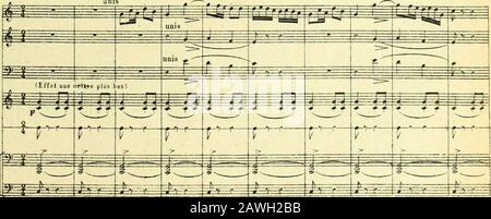 Nouveau Traité d'instrumentation . Beethoven, Symphonie Pastorale, Scherzo. PPP Ex.199. 2 Hautbois 2 Clarinettesen 01 2 Bassons2 Cors en t.t Triangle Violoncelles f Allegro. Contrebasses ^—j. piZ7 Rossini, GUILLAUME TELL, Plante, p. 159 de la gr. Partit.) S854. E. 142 HAUTBOIS Mais ce nid là que le côté matériel, pour ainsi tre, de son rôle. Communication interpréte immé-diat du sentiment, surenting du sentiment féminin, le hautbois est un des organismes les pluséloquents de linstrumentation dramatique. Animé par le génie de Gluck, il traduit avec unepoignante vérité laccent des passions et des affections primim Banque D'Images