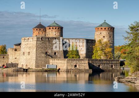 Château médiéval d'Olavinlinna à Savonlinna, Finlande Banque D'Images