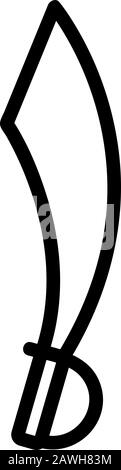 Vecteur d'icône Sabre. Illustration du symbole de contour isolé Illustration de Vecteur
