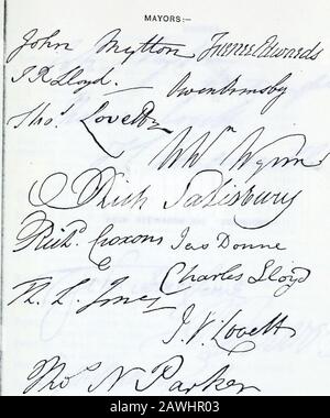 Transactions de la Shropshire Archaeological and Natural History Society . MAIRES.— Banque D'Images