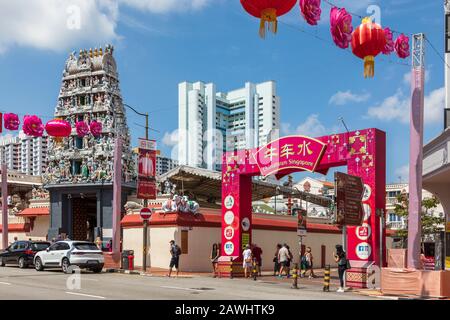 Entrée À Chinatown, Au Large De South Bridge Road, Singapour, Asie Banque D'Images