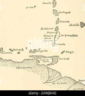 Iles d'épices et de palmiers . ent 132 Les Magnifiques Pitons Qui Se Profilent Contre un ciel Lurid . 132 Place Trafalgar. Bridgetown 150 Martins Bay sur la côte du vent .... 150 Le Lion De Pierre À Gun Hill 158 Vendeurs De Poterie, Grenade 158 La Croissance Des Muscade. Barbade 170 Palmiers Pittoresques Le Long De La Côte. Tobago. . 170On Est Sur Le Marché. Trinidad. . .188 Frederick Street, Port d'Espagne 188 The Bocas del Drago 198 The Pitch Lake, Trinidad 198 A CooUe Woman 206 Les Canaux sont Une Caractéristique de Demerara . . 206 UN peu d'Inde Transplantée. Demerara . . 210 une maison hindoue en Banlieue. Demerara. . 210 Partout Banque D'Images