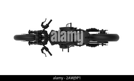 le redragage en trois dimensions d'un modèle généré par ordinateur d'une moto de croisière Banque D'Images