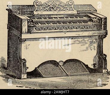 L'instructeur complet de mélodéon, en sept parties: Conçu comme un manuel d'instructions complet pour le mélodéon, le séraphine, l'éolican, le molopean, l'organe, ou tout instrument similaire . Melodeon Style Piano... Orgue-Harmonium. Banque D'Images