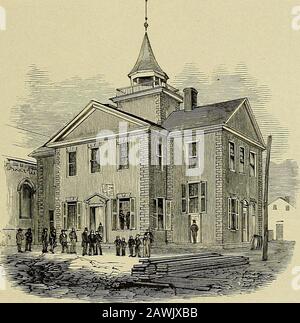 Histoire et répertoire des cantons de Newton et Ransom, comté de Lackawanna, Pennsylvanie; . ing, érigé à l'extrémité nord de la commune de la rivière, près de la Luzerne Countjail. La prison fut érigée en 1869. C'est un bâtiment cher et substantiel de pierre et de brique. L'ancienne maison de cour a été démolie en 1909. Matches les matchs de friction sont une invention comparativement moderne. Ils ont été faits pour la première fois dans les États-Unis en 1836 par L. C. Alhu, de Springfield, Mass. Avant cette fois, une forme chimsv de paysage de match et d'histoire de WyomingWritten par E. I. Wolfe. Divers villages indiens étaient situés ici récemment Banque D'Images