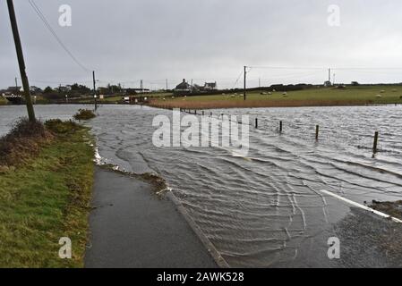 Storm Ciara, Rhosneigr, Anglesey, Pays De Galles Du Nord Banque D'Images