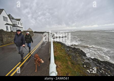 Storm Ciara, Rhosneigr, Anglesey, Pays De Galles Du Nord Banque D'Images