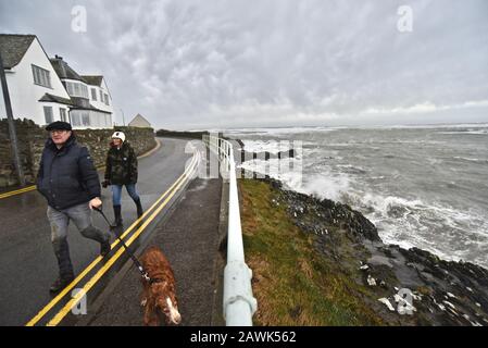 Storm Ciara, Rhosneigr, Anglesey, Pays De Galles Du Nord Banque D'Images