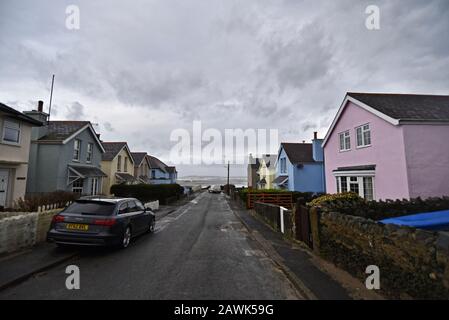 Storm Ciara, Rhosneigr, Anglesey, Pays De Galles Du Nord Banque D'Images