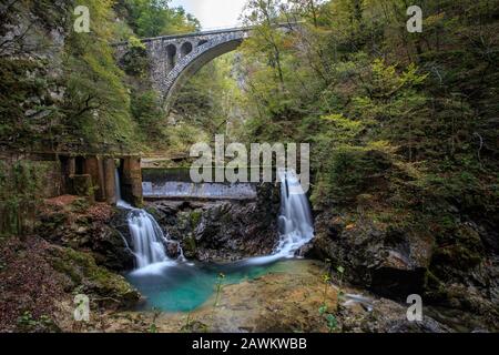 Gorge de Vintgar, Bled. Slovénie Banque D'Images