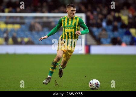 Londres, Royaume-Uni. 9 février 2020. Dara O'Shea de West Bromwich Albion en action. EFL Skybet Championship match, Millwall / West Bromwich Albion à la Haye à Londres le dimanche 9 février 2020. Cette image ne peut être utilisée qu'à des fins éditoriales. Utilisation éditoriale uniquement, licence requise pour une utilisation commerciale. Aucune utilisation dans les Paris, les jeux ou une seule édition de club/ligue/joueur. Pic par Steffan Bowen/Andrew Orchard sports photographie/Alay Live news crédit: Andrew Orchard sports photographie/Alay Live News Banque D'Images