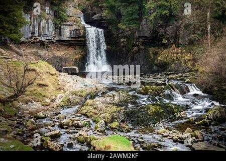 Thornton Force automne partie de la cascade d'ingleton sentier Yorkshire Dales Banque D'Images