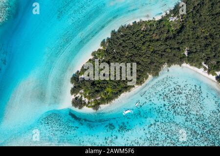 Lagunes Au Nord-Ouest De Moorea, Moorea, Polynésie Française Banque D'Images