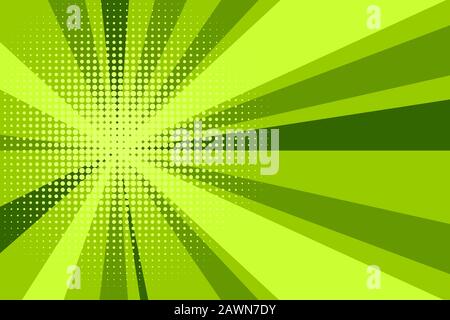 Sunbeam vert Bande dessinée historique pop rétro style cartoon art Illustration de Vecteur