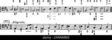 Harmonie, théorie et pratique . (V) Moderato. ?m^^-n.^-^vy^i-M^^^ 8 $ 4 6 $ 4 6 $ 6 {6 6 6 6(2 4 3 5 4 5. Chap. XII.] Chord de la neuvième Dominante. -f-v. I I I I 9 7 J15117 6 6 44 2 6 S 4 6 $ 6 I 3 8 7 (VII) ANDANTE. *=r =f=F=t l=t: 8 16 — 6 J 4 6 S 65 4 3 4 3— 3 6 6 4 t| 6 (? 240) t{6 65 9 77 5 7 8 4 7 6 Jl,4 6 — l?6 114 — 6 5 —4 3 I|2 114 l&gt; 432 4 — 23 J 2 — (VIII) Double chant. 6 BV JI 6 l?5 5 6 6 7 5 4 5 J) Banque D'Images