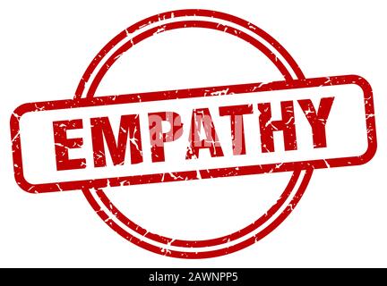 timbre d'empathie. empathie autour du signe de grunge vintage. empathie Illustration de Vecteur
