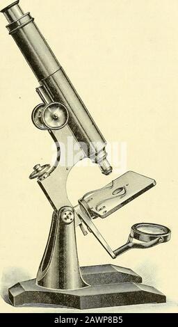 Le microscope; une introduction aux méthodes microscopiques et à l'histologie . Fig. 87, microscope Zentmeyers, no V. CH. /I] MICROSCOPES TORY BORA 89. Fig. 88. Microscope Zentmayers, N° Iv Chapitre III INTERPRÉTATION DES APPARENCES APPAREILS ET MATÉRIEL POUR LE CHAPITRE III IA laboratoire, microscope composé ($ 121); préparation de l'aile des flys; 50 pour cent, glycérine; lames et couvercles; préparation de lettres dans les escaliers (Fig. 89);Mucilage des bulles d'air et de l'huile d'olive ou de clou de girofle pour les globulles d'huile (§ 136-139). Tige en verre Solidaire et tube en verre (§ 144-146); Collodion (g 146); Carmine, encre de l'Inde, orlamp noir Banque D'Images