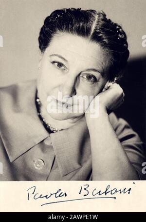 1960 CA , ITALIE : la célèbre actrice italienne PAOLA BORBONI ( 1900 - 1995 ). - ATTRICE - THÉÂTRE - THÉÂTRE - TEATRO - DIVA - DIVINA - CINÉMA - M Banque D'Images