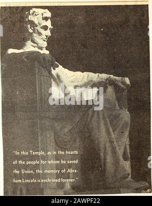 Statues du Mémorial Abraham LincolnLincoln . Il Appartient à l'âge. Cette grande statue d'Abraham Lincoln, de Daniel Chester French, représente le thémancipateur au sommet de sa force physique du mentaland. Il est dans le LincolnMemorial à Washington. —Nouvelles Internationales. ^jjasii^^ron ,. Banque D'Images