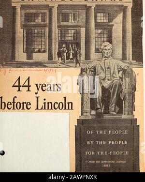 Statues du Mémorial Abraham LincolnLincoln . Économies A N K S ;&?RS:^fflft^&&?*^^^ i. avant Lincoln 4, LA VILLE DE SIOUX, DIMANCHE message JC pour les Américains — Boy I Banque D'Images