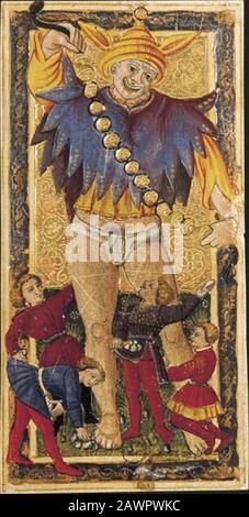 Charles6 de tarot de bool. Banque D'Images