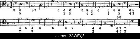 Harmonie, théorie et pratique . (X) Modéré. ^ (^ 239) g S^ ^¥ ^ 6 $4 6 $62 4 7 6 6 6 64 ( XI) Andante,. {a) le Z ici indique que le tiers de l'accord doit être omis et theloot doublé. Le troisième est ajouté dans le battement suivant. VIII.] Chord de la septième Dominante. (XII) Allegretto.     (? 264.) 3 Banque D'Images