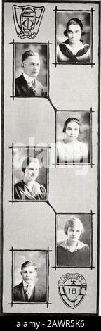 L'Index . 155 INDEX S 1918. Buby Gladys Eapp—Speerkappa Eho. Victor Langdon Bhinehart—Hudson Eostrum.Alpha Sigma.Boys Glee Club.Orchestra Et Bande. Gertrude Marie Schneider—Hopedale Margaret Carrie Schneider—Hopedale Esther Shultz—Normal Alpha Sigma. Vice-Presse Alpha Sigma, printemps term1918. A. Edward Stein—Sibley.Eostrum.Theta Chi.Orchestra, 14- 16.Baseball, 16, 17, 18, 156 INDEX &lt;* 1918 ALPHABETA SENIOR est pour Arnold, et Alvin, aussi,— Scholars et athlètes comme ceux-ci sont peu.B est pour Brown, notre président Bernice; Comme elle grandit, mai son gloire.C est pour notre classe. En chiffres W Banque D'Images