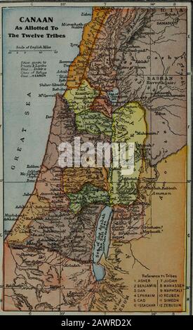 La Sainte Bible traduite du latin Vulgate : comparée diligemment avec l'hébreu, le grec et d'autres éditions en langues plongeurs : l'ancien Testament a d'abord été publié par le Collège d'Anglais à Douay, A.D1609, et le Nouveau Testament a d'abord été publié par le Collège d'Anglais à Reims, A.D1582 . 32 CANAAN LS A Attribué 1 Les douze tribus MisrepJvoih. Tel Qu'Attribué À ^^°^. 7 JUDA 8 MANASSÉ 9 NAPHTALI 10 REUBEN 11 SIMEOMI2ZEBULUN Banque D'Images