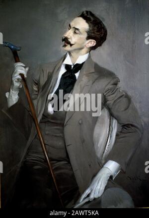 1897, FRANCE : l'écrivain, poète et comte de Dandy français ROBERT de MONTESQUIOU - FEZENSAC ( 1855 - 1921 ) , a inspiré les écrivains de ses amis J. K. Huysm Banque D'Images