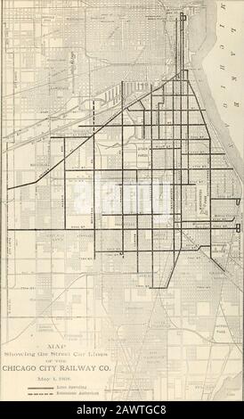 La chronique commerciale et financière . DL.ll i IDDODI AIAPShwing tlae Stre ( )F LE. Chicago CITY RAILWAY CO. Maj- 1, 19 lignes OperatingExtensions autorisé .TON P Banque D'Images