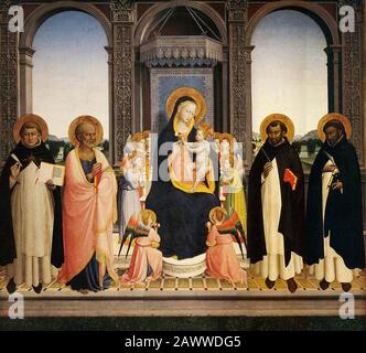 Fra Angelico - San Domenico Altarmorceau Banque D'Images