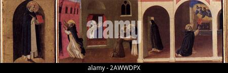 FRA Angelico - Vierge avec enfant et Quatre Saints (détail de la prédella) Banque D'Images