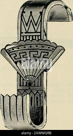Moulures, miroirs, images et cadres. . Crochets Fantaisie En Laiton Dévoré. PRIX. Par n° dz 195, pour 2 pouces ..$1 25 non. 196, 214 -- 1 50 Banque D'Images