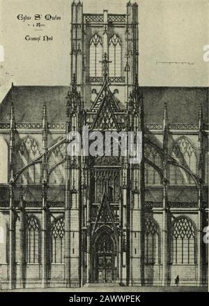 L'architectes le passé.--le pré-envoyé . Chaud. Neurdein. Fig. 47. — Cathédrale de Chartres. 90 modèles LARCHITECTURE. Au moyenâge, larchitecture cibile a su traération dadmi-rables solutions — réponse à des éligences nouvelles etmultiples — dans les hôtels de ville, les palais, les hôtels, les. Fig. 48. — Transept de F Eglise Saint-Maclou de Rouen. Halles, etc., et elle y a apporté le rêve esprit de méthode etdinvention qui est si fappant dans les monuments religieux.Ce qui donne un don un catère épial, cest la préMOYAGK Oposes, rc Banque D'Images