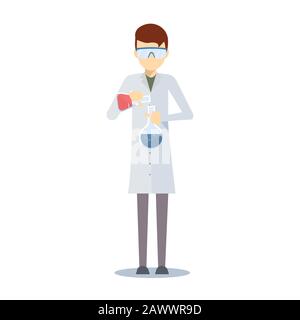 Conception vectorielle de la chimie scientifique Illustration de Vecteur