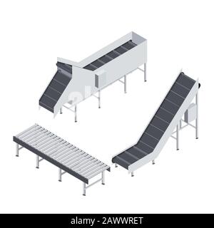 Ensemble de machines pour l'industrie alimentaire Illustration de Vecteur