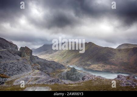 Carrière de Dinorwic Llanberris au nord du pays de Galles Banque D'Images