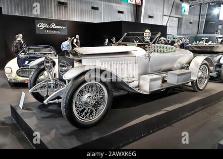 Paris, France. 8 février 2020. Rolls-Royce Silver Ghost 2121   le salon Retromobile ouvre ses portes du 5 au 9 février 2020, à PARIS-EXPO à Paris, Banque D'Images