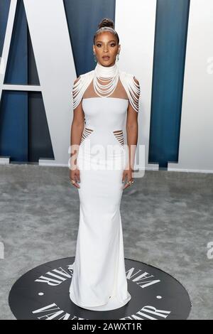 Beverly Hills, États-Unis. 9 février 2020. Beverly HILLS, LOS ANGELES, CALIFORNIE, États-Unis - FÉVRIER 09: Megalyn Echikunwoke arrive au salon De La Vanité 2020 Oscar Party tenu au Wallis Annenberg Center for the Performing Arts le 9 février 2020 à Beverly Hills, Los Angeles, Californie, États-Unis. (Photo De Xavier Collin/Image Press Agency) Crédit: Image Press Agency/Alay Live News Banque D'Images