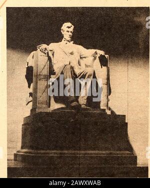 Statues du Mémorial Abraham LincolnLincoln . Grâce Et Noblesse—Daniel Chester Frenchs Lincoln. Photo De La Presse Associée. Banque D'Images