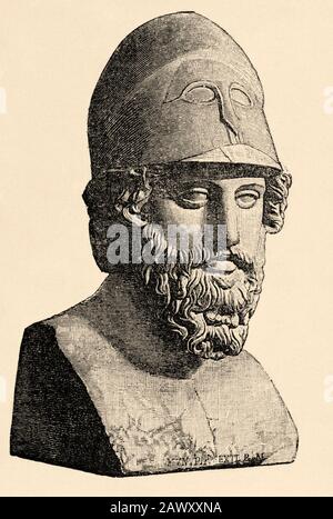 Portrait de Themistocles, 525-460 a. C. était un politicien et général athénien. Il a combattu à Marathon pendant la première Guerre médicale. Grèce ancien SIH Banque D'Images